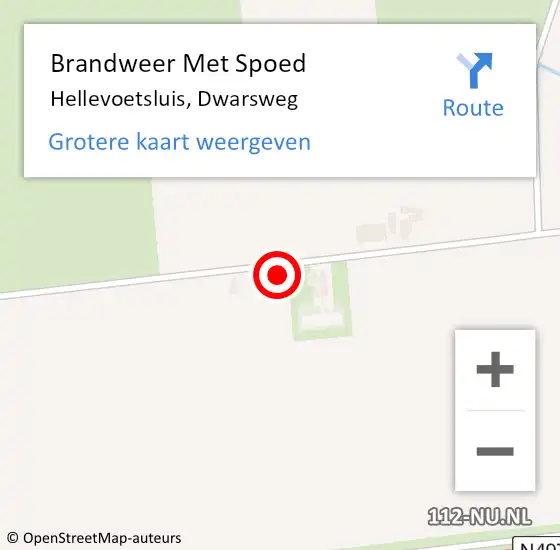 Locatie op kaart van de 112 melding: Brandweer Met Spoed Naar Hellevoetsluis, Dwarsweg op 3 juni 2023 08:26