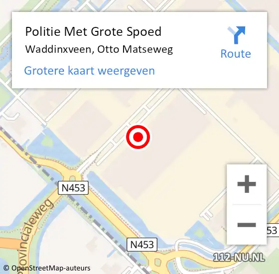 Locatie op kaart van de 112 melding: Politie Met Grote Spoed Naar Waddinxveen, Otto Matseweg op 3 juni 2023 12:40