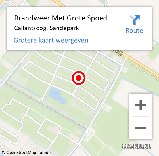 Locatie op kaart van de 112 melding: Brandweer Met Grote Spoed Naar Callantsoog, Sandepark op 3 juni 2023 12:59