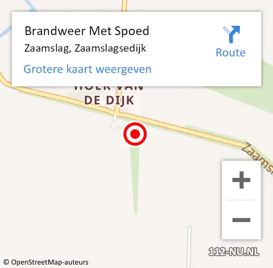 Locatie op kaart van de 112 melding: Brandweer Met Spoed Naar Zaamslag, Zaamslagsedijk op 3 juni 2023 17:00