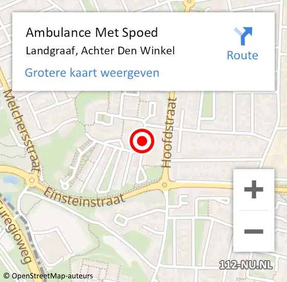 Locatie op kaart van de 112 melding: Ambulance Met Spoed Naar Landgraaf, Achter Den Winkel op 27 augustus 2014 17:10