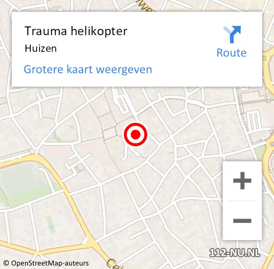Locatie op kaart van de 112 melding: Trauma helikopter Huizen op 3 juni 2023 19:50