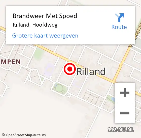 Locatie op kaart van de 112 melding: Brandweer Met Spoed Naar Rilland, Hoofdweg op 3 juni 2023 20:32