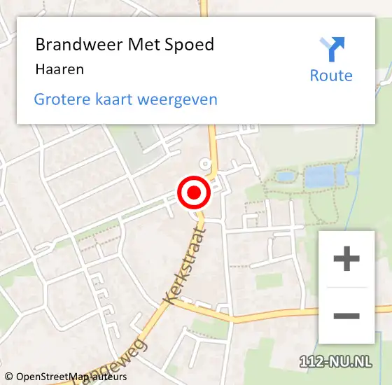 Locatie op kaart van de 112 melding: Brandweer Met Spoed Naar Haaren op 3 juni 2023 23:41