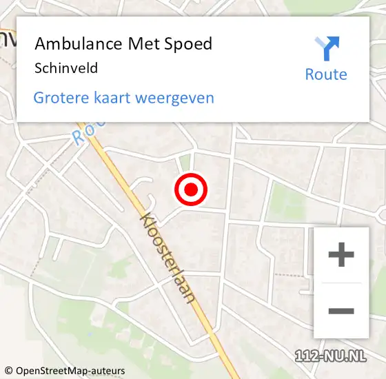 Locatie op kaart van de 112 melding: Ambulance Met Spoed Naar Schinveld op 27 augustus 2014 18:17