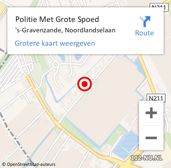 Locatie op kaart van de 112 melding: Politie Met Grote Spoed Naar 's-Gravenzande, Noordlandselaan op 4 juni 2023 10:31