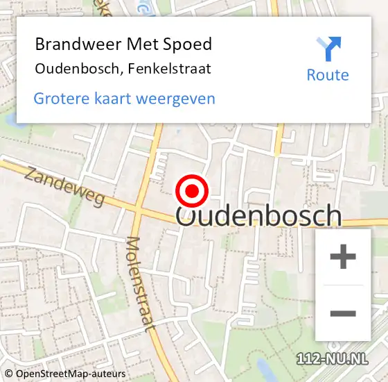 Locatie op kaart van de 112 melding: Brandweer Met Spoed Naar Oudenbosch, Fenkelstraat op 4 juni 2023 11:14