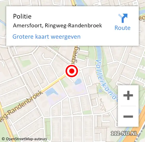 Locatie op kaart van de 112 melding: Politie Amersfoort, Ringweg-Randenbroek op 4 juni 2023 16:18