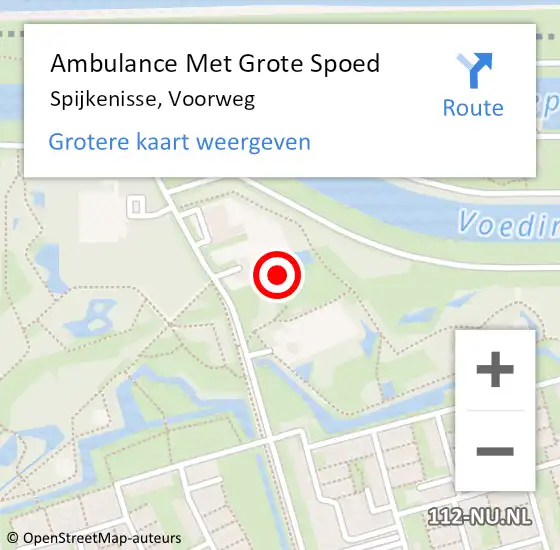 Locatie op kaart van de 112 melding: Ambulance Met Grote Spoed Naar Spijkenisse, Voorweg op 4 juni 2023 17:56