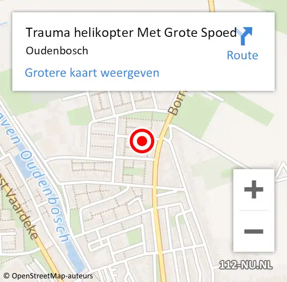 Locatie op kaart van de 112 melding: Trauma helikopter Met Grote Spoed Naar Oudenbosch op 4 juni 2023 22:52