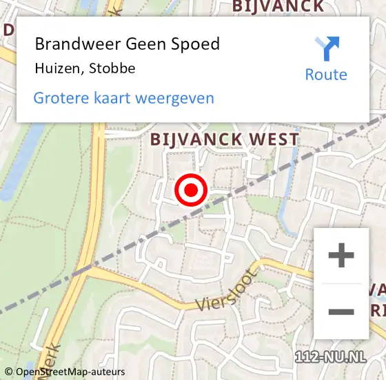 Locatie op kaart van de 112 melding: Brandweer Geen Spoed Naar Huizen, Stobbe op 27 augustus 2014 19:58