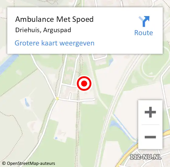 Locatie op kaart van de 112 melding: Ambulance Met Spoed Naar Driehuis, Arguspad op 5 juni 2023 10:56