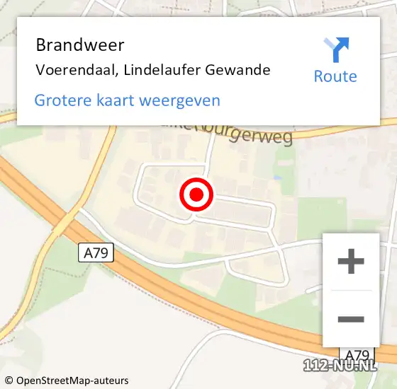 Locatie op kaart van de 112 melding: Brandweer Voerendaal, Lindelaufer Gewande op 27 augustus 2014 20:34