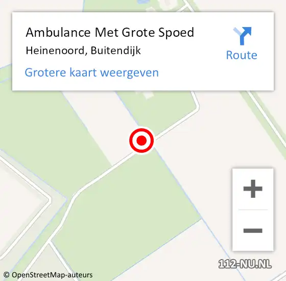 Locatie op kaart van de 112 melding: Ambulance Met Grote Spoed Naar Heinenoord, Buitendijk op 5 juni 2023 11:57