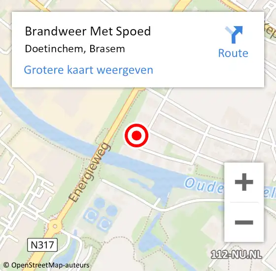 Locatie op kaart van de 112 melding: Brandweer Met Spoed Naar Doetinchem, Brasem op 5 juni 2023 15:47