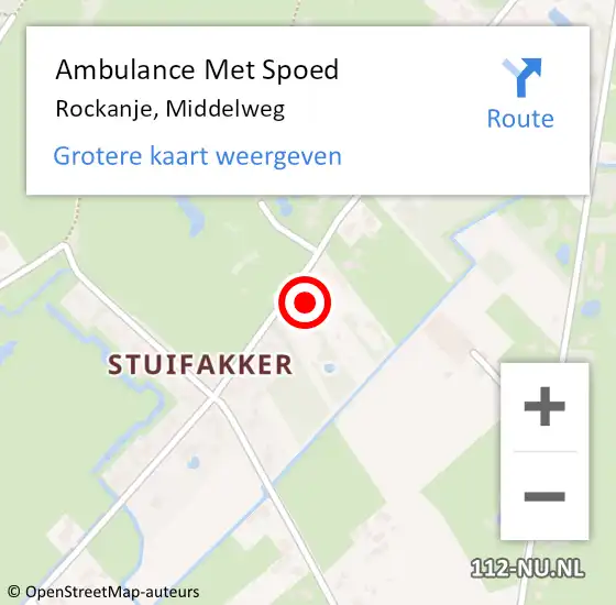 Locatie op kaart van de 112 melding: Ambulance Met Spoed Naar Rockanje, Middelweg op 5 juni 2023 15:54