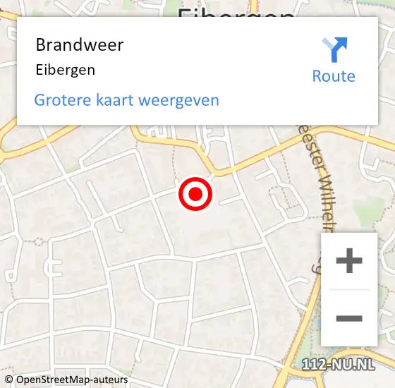 Locatie op kaart van de 112 melding: Brandweer Eibergen op 5 juni 2023 19:26