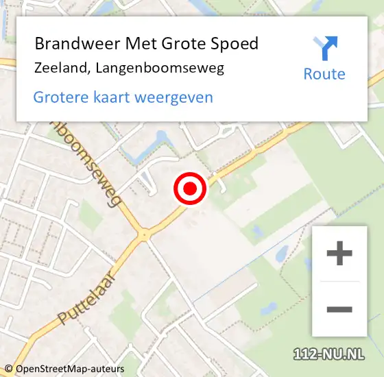 Locatie op kaart van de 112 melding: Brandweer Met Grote Spoed Naar Zeeland, Langenboomseweg op 5 juni 2023 20:26