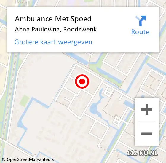 Locatie op kaart van de 112 melding: Ambulance Met Spoed Naar Anna Paulowna, Roodzwenk op 5 juni 2023 21:03