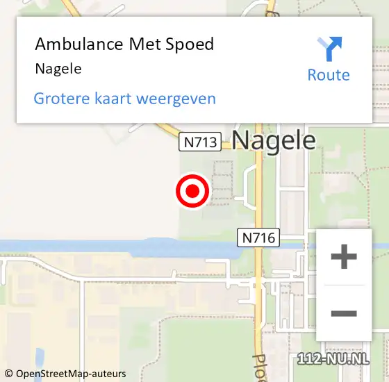Locatie op kaart van de 112 melding: Ambulance Met Spoed Naar Nagele op 5 juni 2023 21:21