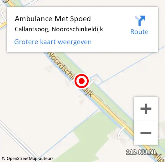 Locatie op kaart van de 112 melding: Ambulance Met Spoed Naar Callantsoog, Noordschinkeldijk op 5 juni 2023 23:03