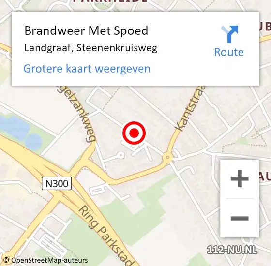 Locatie op kaart van de 112 melding: Brandweer Met Spoed Naar Landgraaf, Steenenkruisweg op 6 juni 2023 00:56