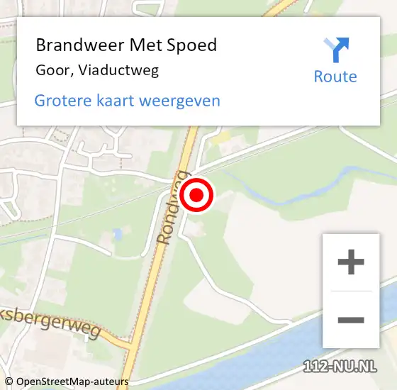 Locatie op kaart van de 112 melding: Brandweer Met Spoed Naar Goor, Viaductweg op 6 juni 2023 06:36