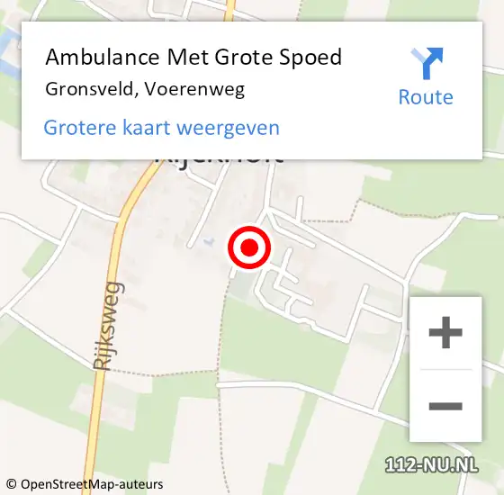 Locatie op kaart van de 112 melding: Ambulance Met Grote Spoed Naar Gronsveld, Voerenweg op 27 augustus 2014 23:35