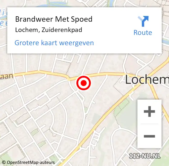 Locatie op kaart van de 112 melding: Brandweer Met Spoed Naar Lochem, Zuiderenkpad op 6 juni 2023 15:18