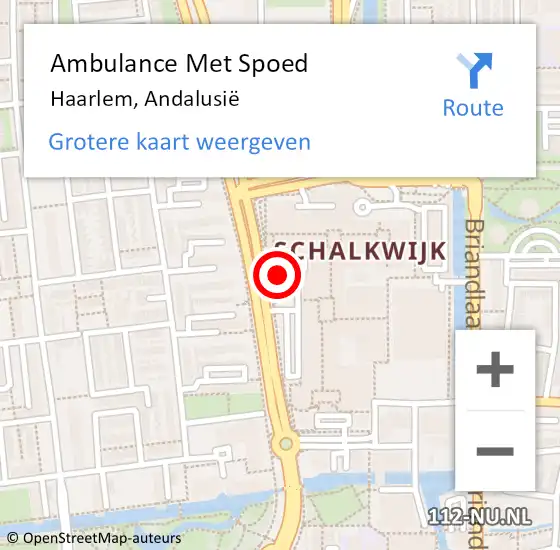 Locatie op kaart van de 112 melding: Ambulance Met Spoed Naar Haarlem, Andalusië op 6 juni 2023 17:04