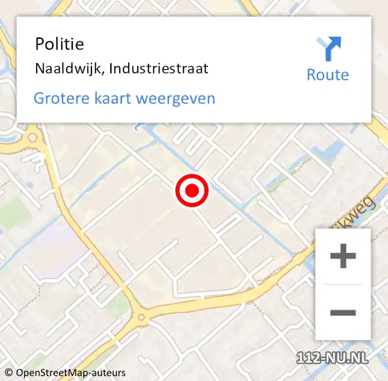 Locatie op kaart van de 112 melding: Politie Naaldwijk, Industriestraat op 6 juni 2023 19:36