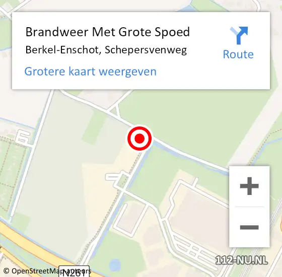 Locatie op kaart van de 112 melding: Brandweer Met Grote Spoed Naar Berkel-Enschot, Schepersvenweg op 6 juni 2023 20:24