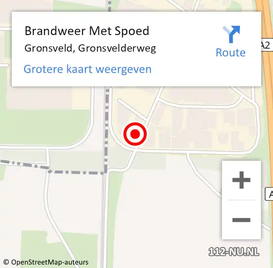 Locatie op kaart van de 112 melding: Brandweer Met Spoed Naar Gronsveld, Gronsvelderweg op 7 juni 2023 11:48