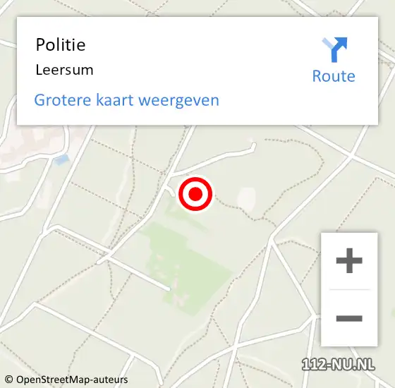 Locatie op kaart van de 112 melding: Politie Leersum op 7 juni 2023 11:49