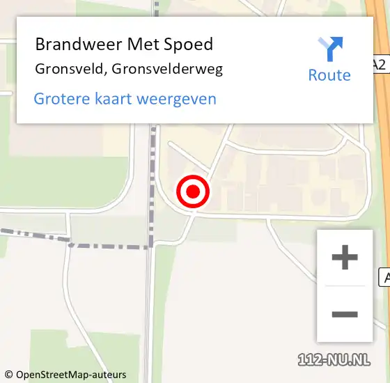 Locatie op kaart van de 112 melding: Brandweer Met Spoed Naar Gronsveld, Gronsvelderweg op 7 juni 2023 11:50