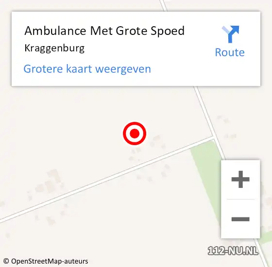 Locatie op kaart van de 112 melding: Ambulance Met Grote Spoed Naar Kraggenburg op 7 juni 2023 13:18