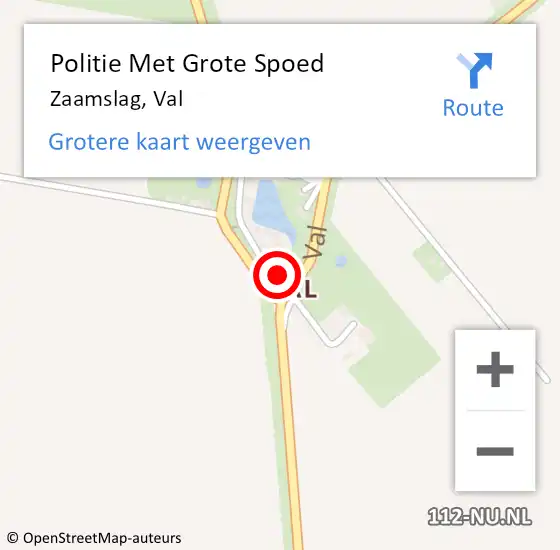 Locatie op kaart van de 112 melding: Politie Met Grote Spoed Naar Zaamslag, Val op 7 juni 2023 15:44