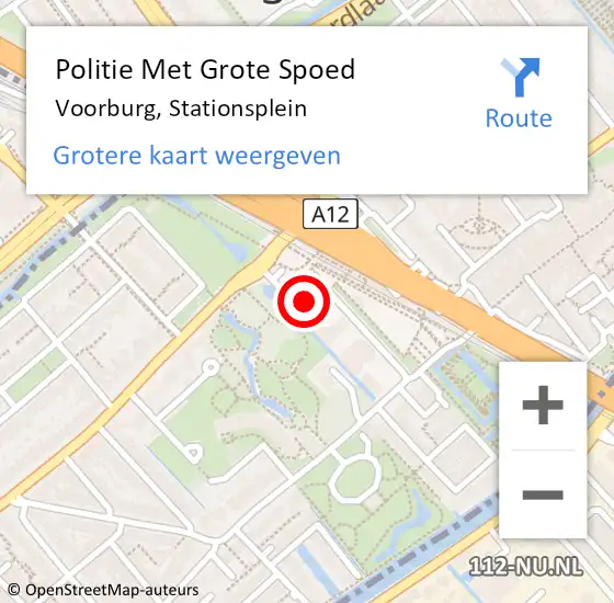 Locatie op kaart van de 112 melding: Politie Met Grote Spoed Naar Voorburg, Stationsplein op 7 juni 2023 15:50