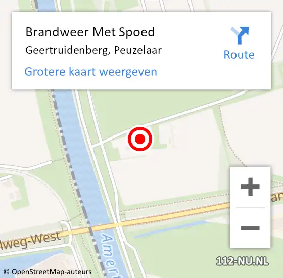 Locatie op kaart van de 112 melding: Brandweer Met Spoed Naar Geertruidenberg, Peuzelaar op 7 juni 2023 16:39