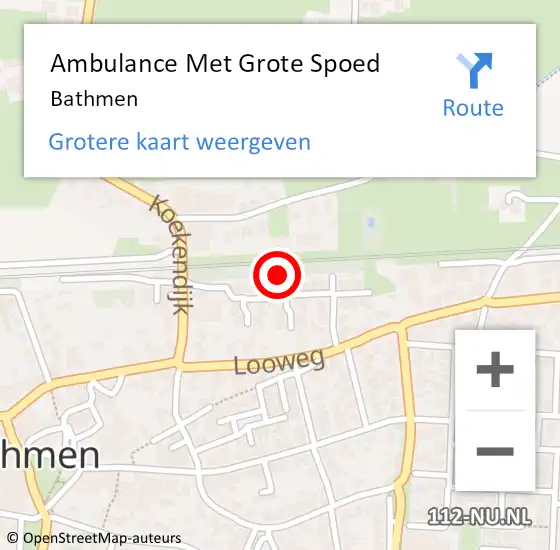 Locatie op kaart van de 112 melding: Ambulance Met Grote Spoed Naar Bathmen op 7 juni 2023 16:53