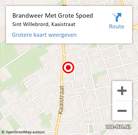 Locatie op kaart van de 112 melding: Brandweer Met Grote Spoed Naar Sint Willebrord, Kaaistraat op 7 juni 2023 18:56