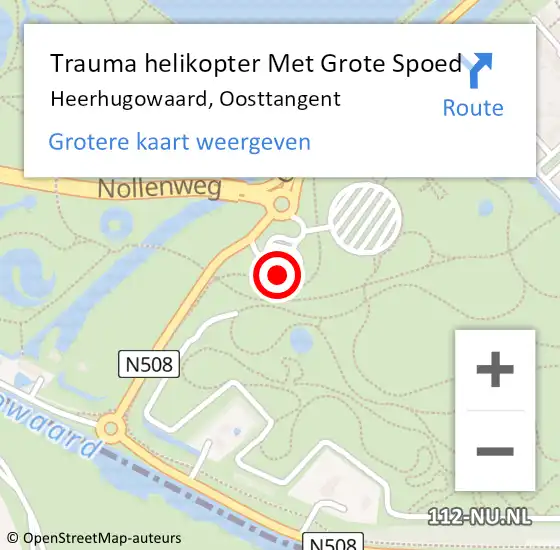 Locatie op kaart van de 112 melding: Trauma helikopter Met Grote Spoed Naar Heerhugowaard, Oosttangent op 7 juni 2023 19:56