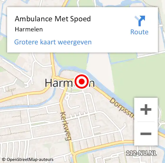 Locatie op kaart van de 112 melding: Ambulance Met Spoed Naar Harmelen op 7 juni 2023 20:10