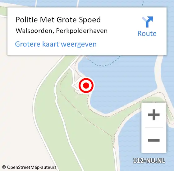 Locatie op kaart van de 112 melding: Politie Met Grote Spoed Naar Walsoorden, Perkpolderhaven op 7 juni 2023 20:57