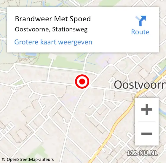 Locatie op kaart van de 112 melding: Brandweer Met Spoed Naar Oostvoorne, Stationsweg op 7 juni 2023 21:08