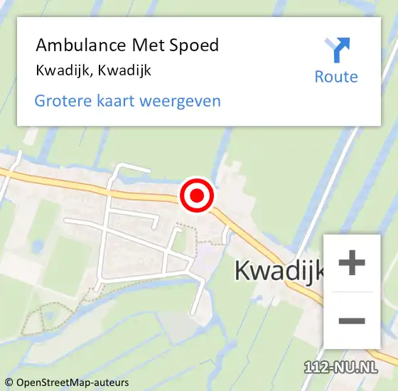 Locatie op kaart van de 112 melding: Ambulance Met Spoed Naar Kwadijk, Kwadijk op 8 juni 2023 03:58