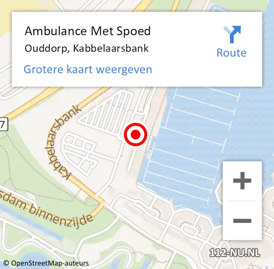 Locatie op kaart van de 112 melding: Ambulance Met Spoed Naar Ouddorp, Kabbelaarsbank op 8 juni 2023 07:31