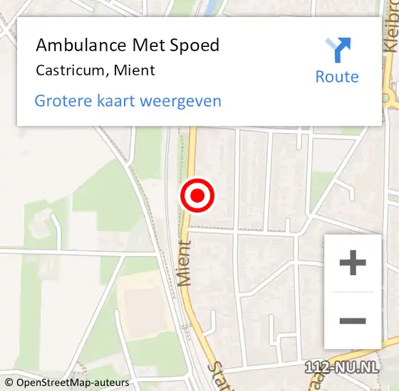 Locatie op kaart van de 112 melding: Ambulance Met Spoed Naar Castricum, Mient op 8 juni 2023 07:57