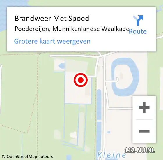 Locatie op kaart van de 112 melding: Brandweer Met Spoed Naar Poederoijen, Munnikenlandse Waalkade op 8 juni 2023 09:09