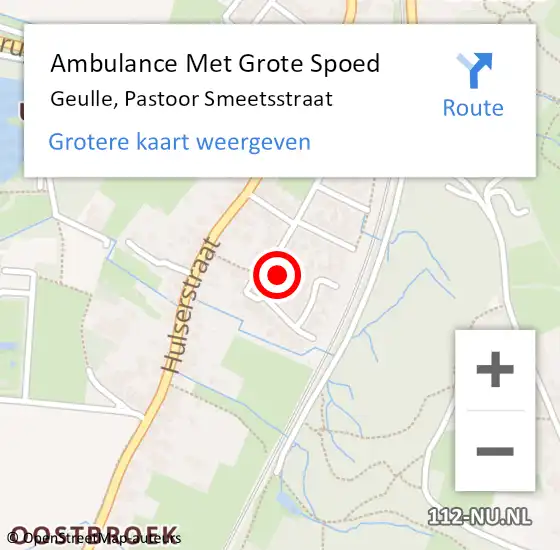 Locatie op kaart van de 112 melding: Ambulance Met Grote Spoed Naar Geulle, Pastoor Smeetsstraat op 28 augustus 2014 08:44